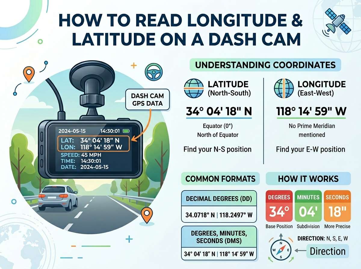 How to Read Longitude and Latitude on Your Dash Cam