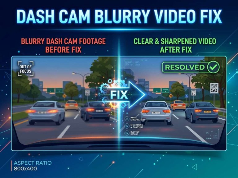 How to Fix Blurry Dash Cam Video